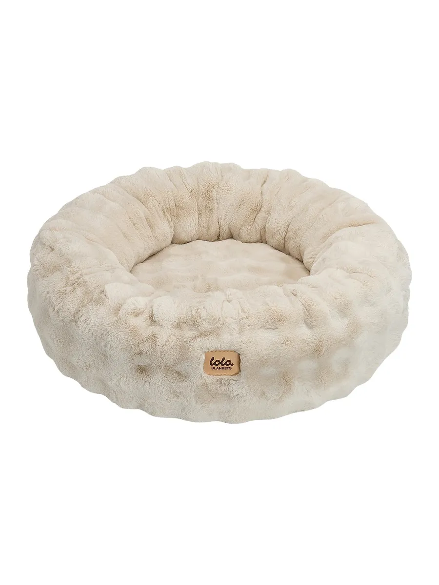 Lola Blankets Large Bubble Round Pet Bed