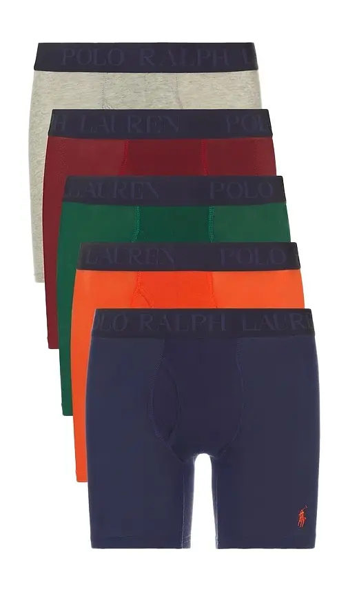 Polo Ralph Lauren 4D Flex Cooling Cotton Modal Boxer Brief 5 Pack