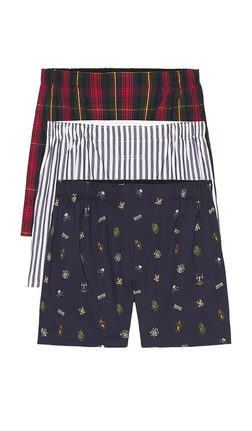 Polo Ralph Lauren Classic Fit Cotton 3 Pack Woven Boxers