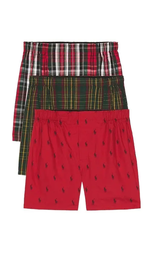 Polo Ralph Lauren Classic Fit Cotton 3 Pack Woven Boxers