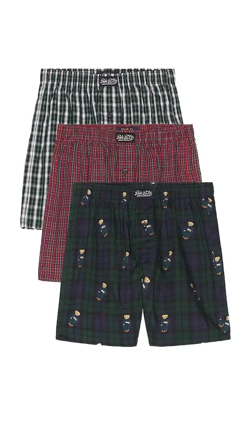 Polo Ralph Lauren Holiday Gift Set 3 Pack Woven Boxers