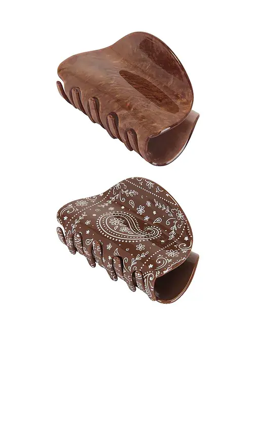 Frasier Sterling Bandana Claw Clip Set | Thumbnail 2 Frasier Sterling Bandana Claw Clip Set | Thumbnail 2