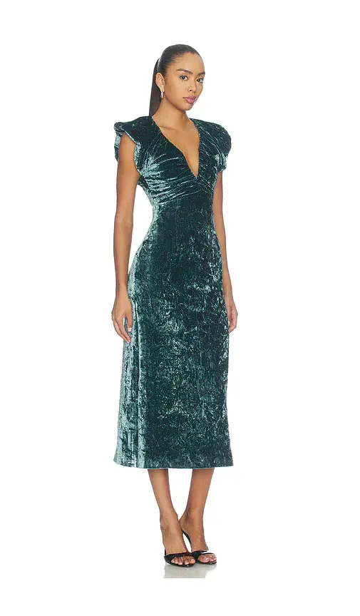 Ulla Johnson Astra V-neck Velvet Dress | Thumbnail 2 Ulla Johnson Astra V-neck Velvet Dress | Thumbnail 2