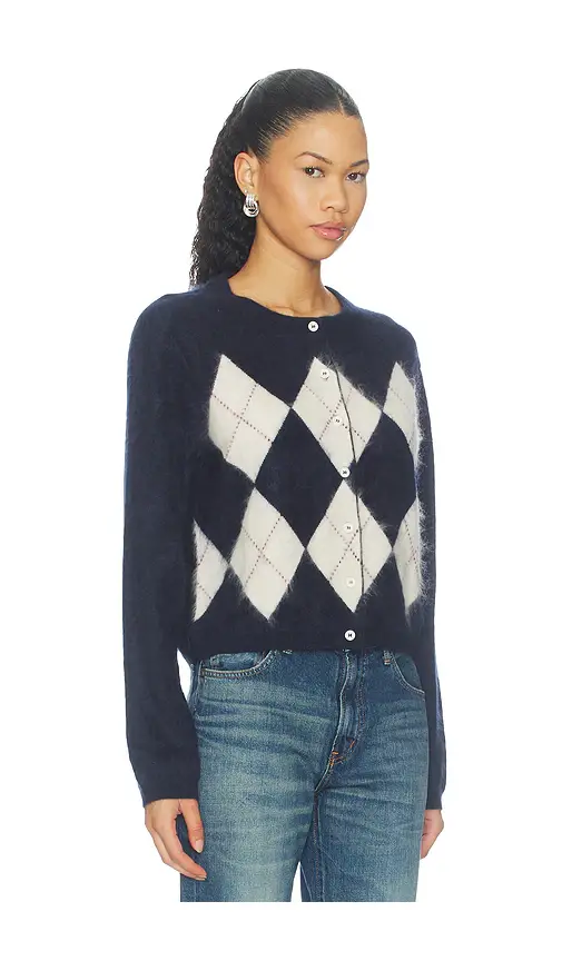 Soft Goat Argyle Cardigan | Thumbnail 2 Soft Goat Argyle Cardigan | Thumbnail 2