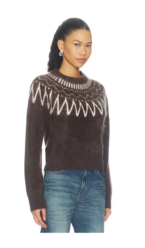Soft Goat Brushed Fair Isle Crewneck | Thumbnail 2 Soft Goat Brushed Fair Isle Crewneck | Thumbnail 2