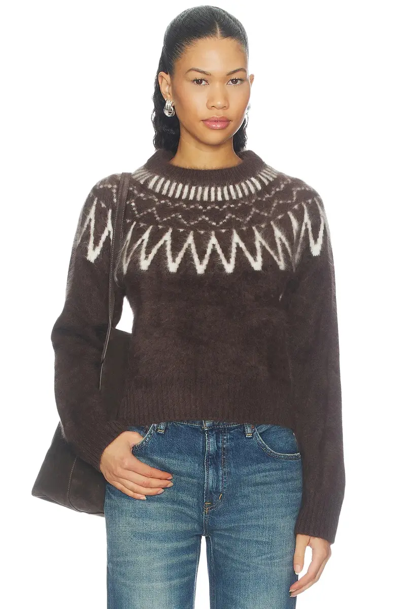 Brushed Fair Isle Crewneck