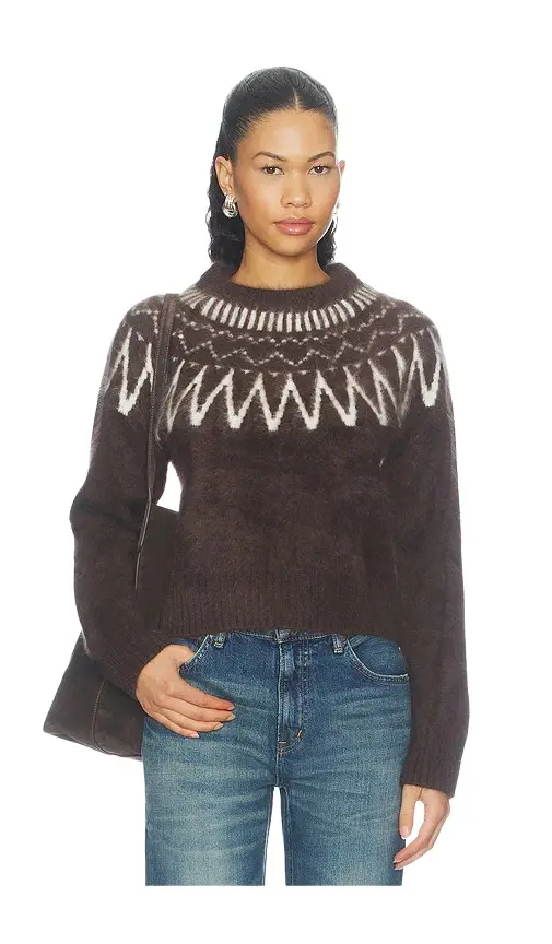 Soft Goat Brushed Fair Isle Crewneck