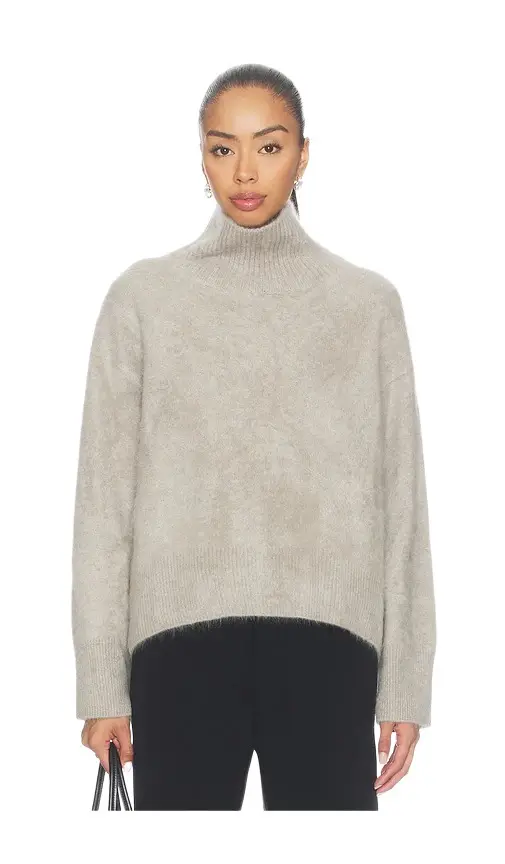Soft Goat Brushed Boyfriend Turtleneck