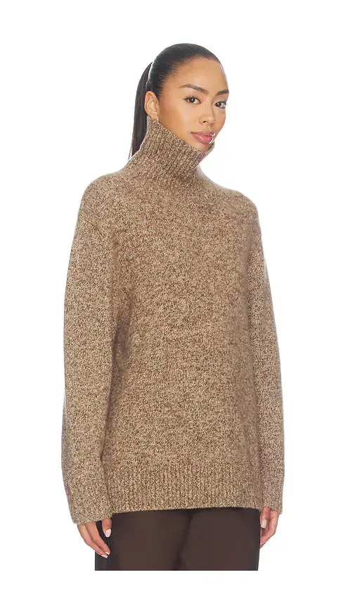 Soft Goat Marled Relaxed Fit Turtleneck | Thumbnail 2 Soft Goat Marled Relaxed Fit Turtleneck | Thumbnail 2