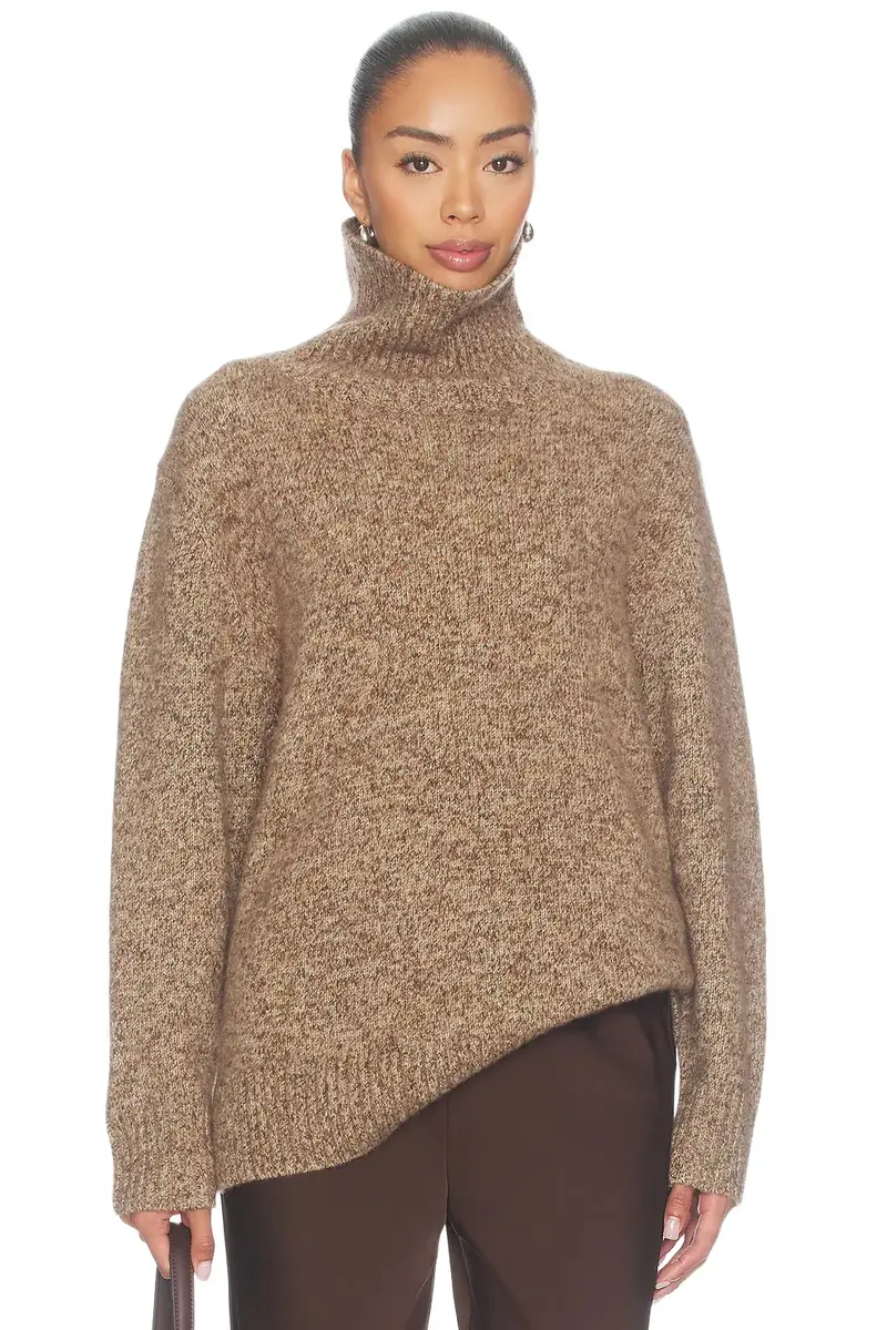 Marled Relaxed Fit Turtleneck