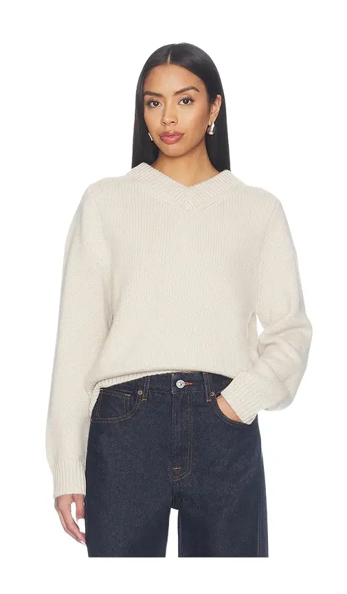 Soft Goat Chunky V-neck Sweater