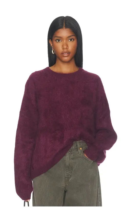 Soft Goat Brushed Boyfriend Crewneck