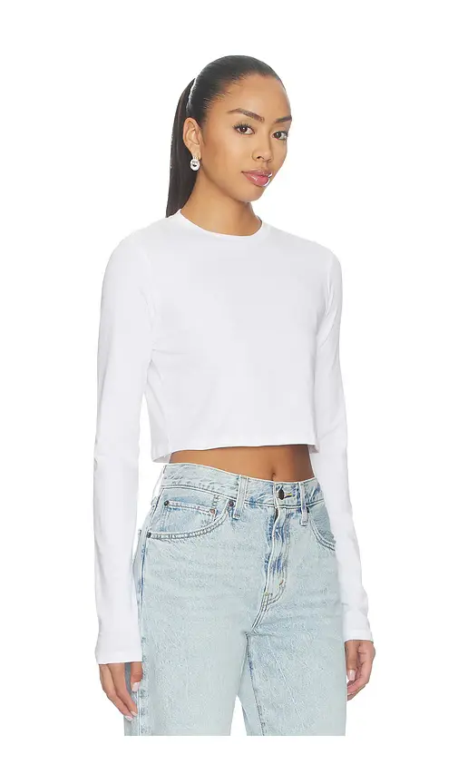 Favorite Daughter The Laura Crop Top Long Sleeve | Thumbnail 2 Favorite Daughter The Laura Crop Top Long Sleeve | Thumbnail 2