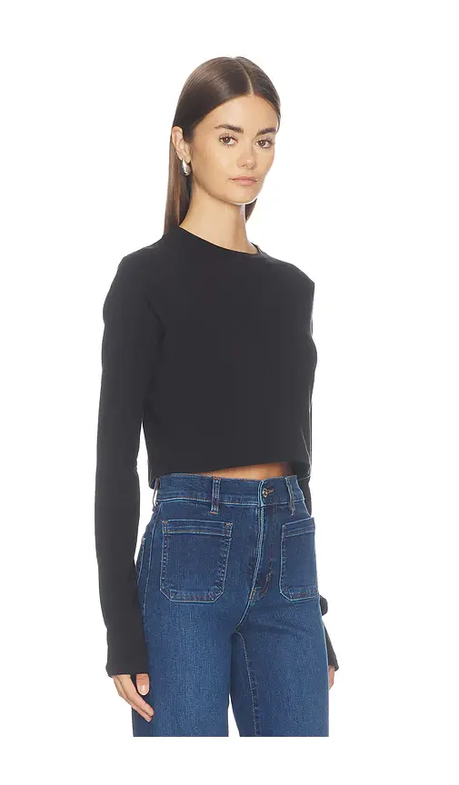 Favorite Daughter The Laura Crop Top Long Sleeve | Thumbnail 2 Favorite Daughter The Laura Crop Top Long Sleeve | Thumbnail 2