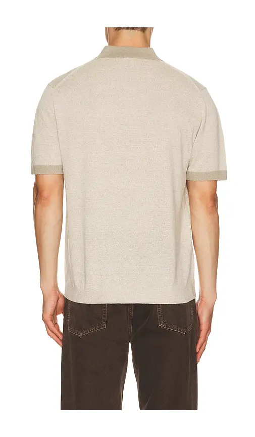 Theory Silk Linen Short Sleeve Polo | Thumbnail 2 Theory Silk Linen Short Sleeve Polo | Thumbnail 2