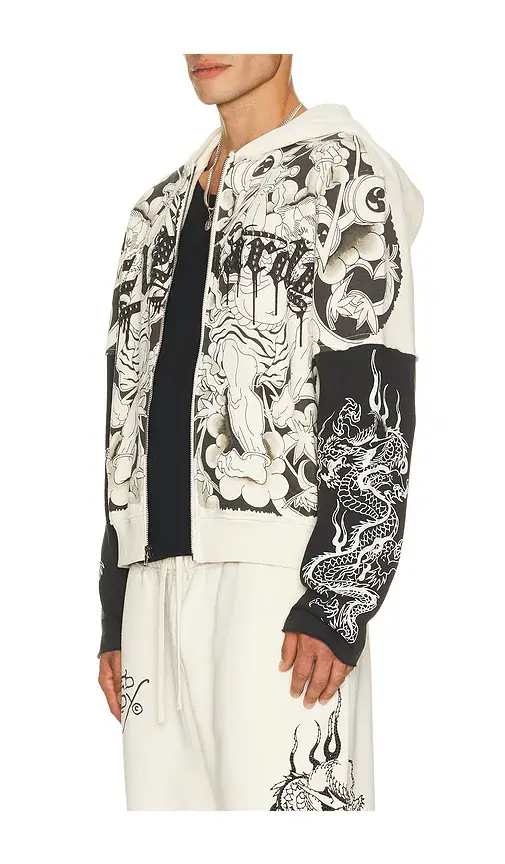 Ed Hardy Japan Lion Rhinestone Hang Hoodie | Thumbnail 2 Ed Hardy Japan Lion Rhinestone Hang Hoodie | Thumbnail 2