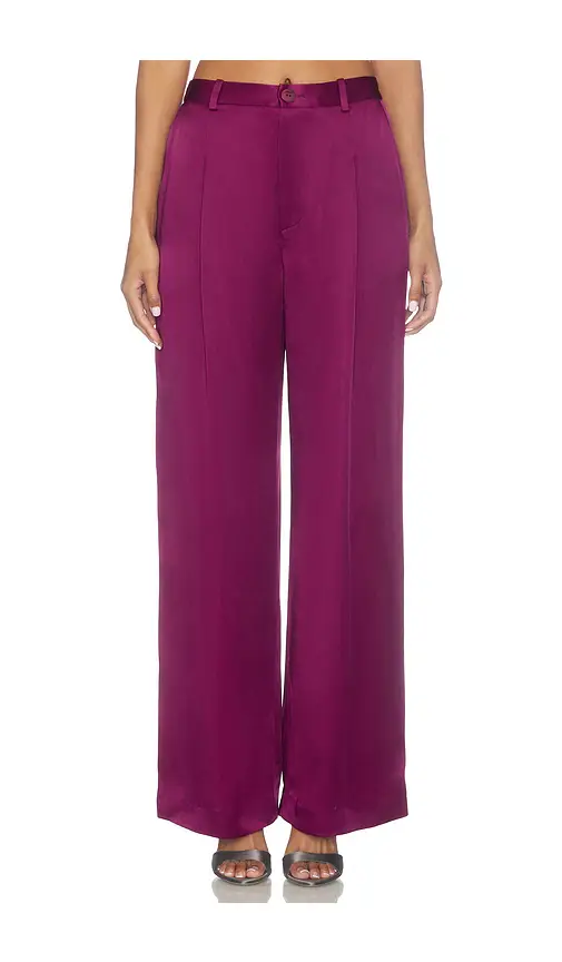 Lapointe Satin Relaxed Pleated Pant | Thumbnail 2