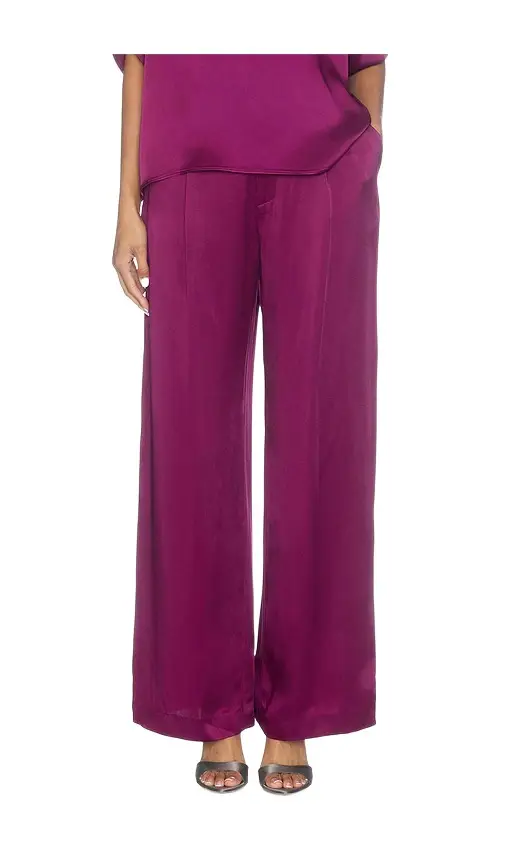 Lapointe Satin Relaxed Pleated Pant