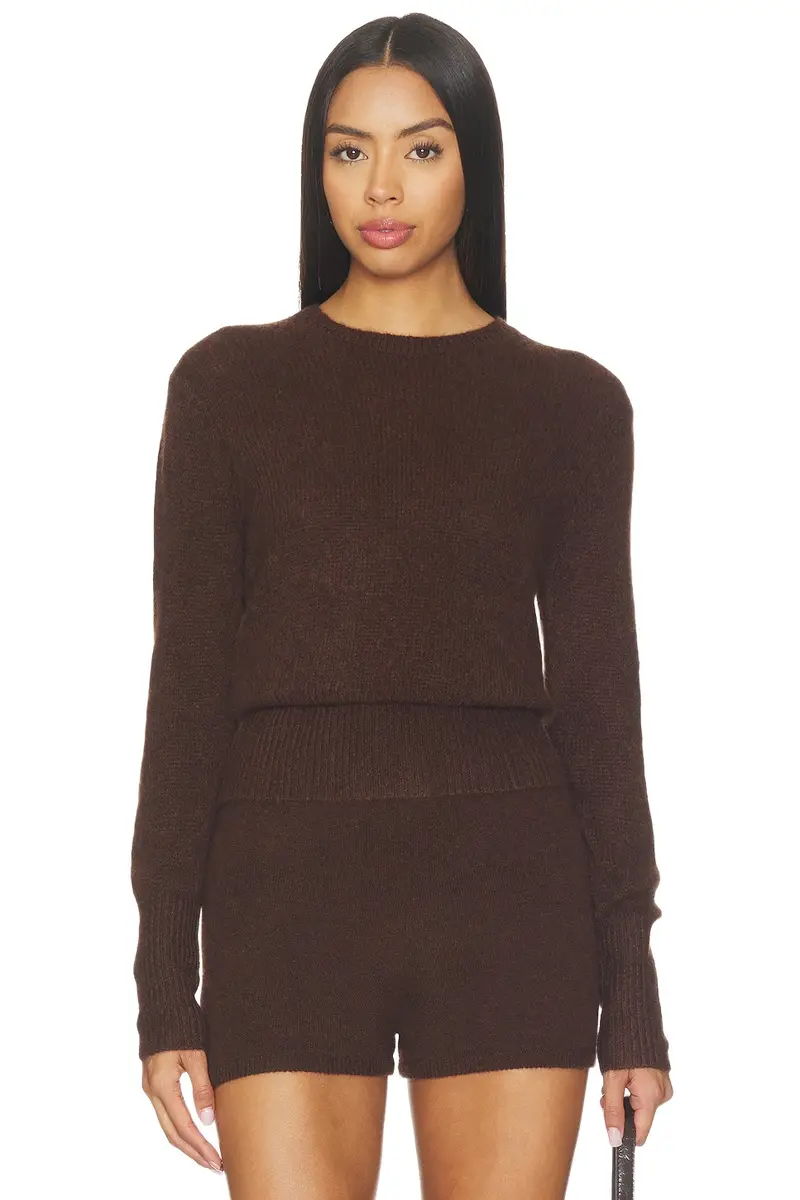 W. Cashmere Laurel Cinched Waist Sweater