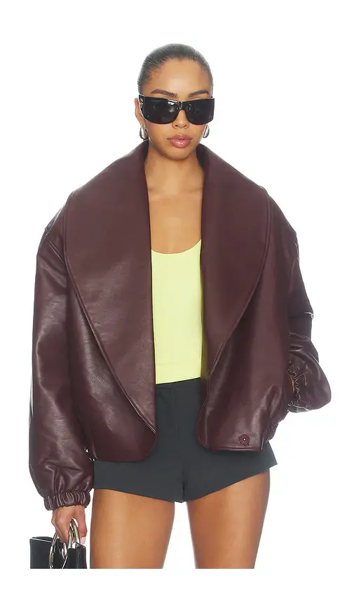 Source Unknown Eleni Faux Leather Bomber Jacket | Thumbnail 2 Source Unknown Eleni Faux Leather Bomber Jacket | Thumbnail 2