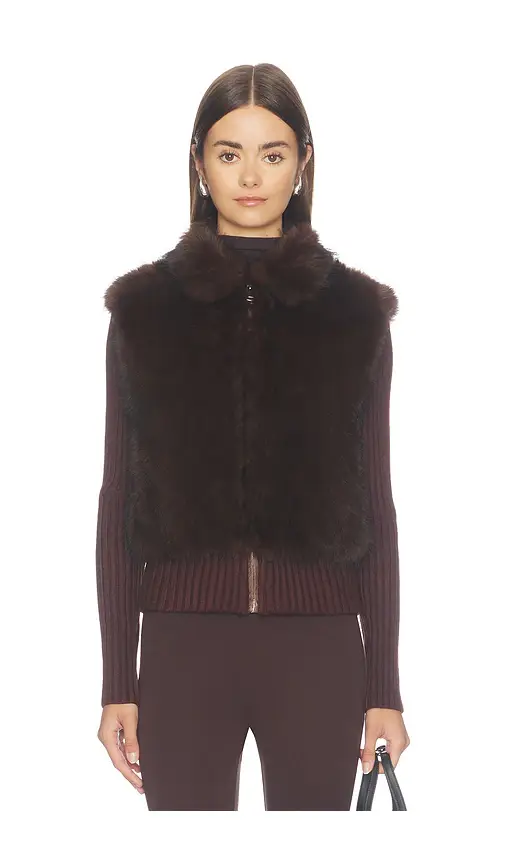 Source Unknown Meti Eco Fur Zip Cardigan | Thumbnail 2 Source Unknown Meti Eco Fur Zip Cardigan | Thumbnail 2