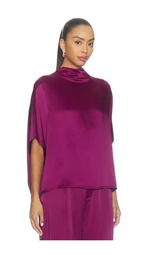 Lapointe Satin Cape Tee | Thumbnail 2 Lapointe Satin Cape Tee | Thumbnail 2