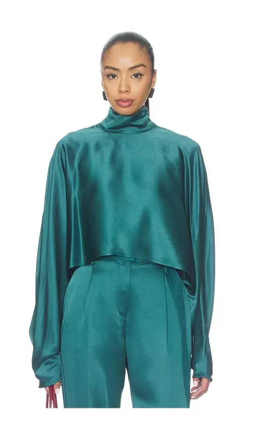 Lapointe Satin Caftan Top