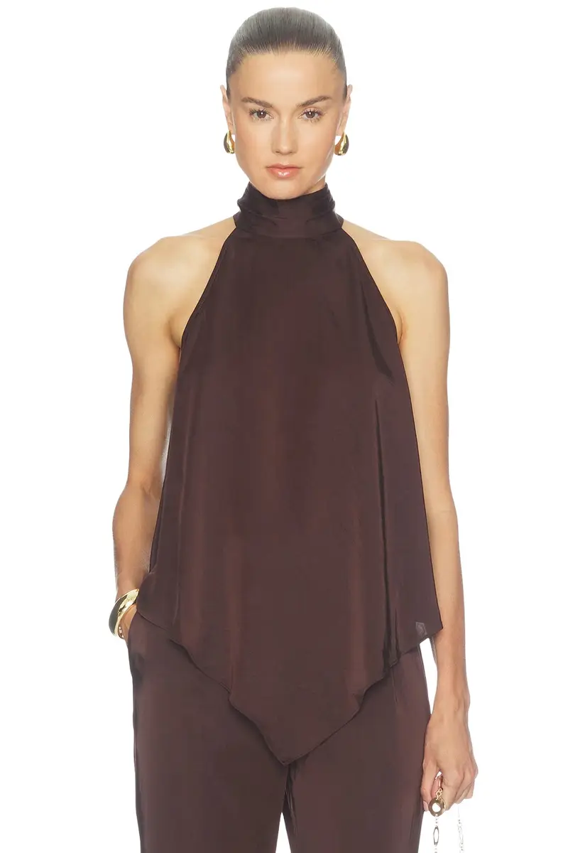 Lightweight Satin Hankerchief Top Lightweight Satin Hankerchief Top