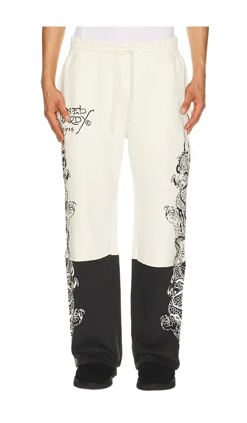 Ed Hardy Japan Lion Rhinestone Hang Sweatpant