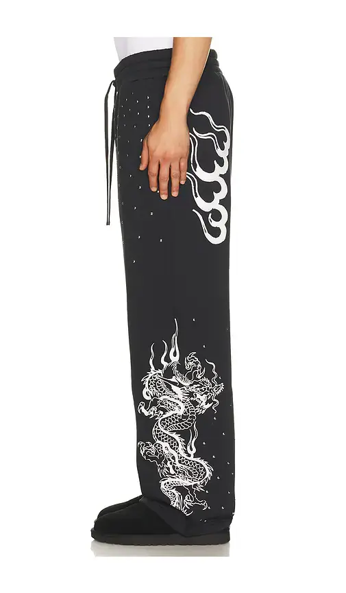 Ed Hardy Mary Dragon Studded Boxy Zip Sweatpant | Thumbnail 2 Ed Hardy Mary Dragon Studded Boxy Zip Sweatpant | Thumbnail 2