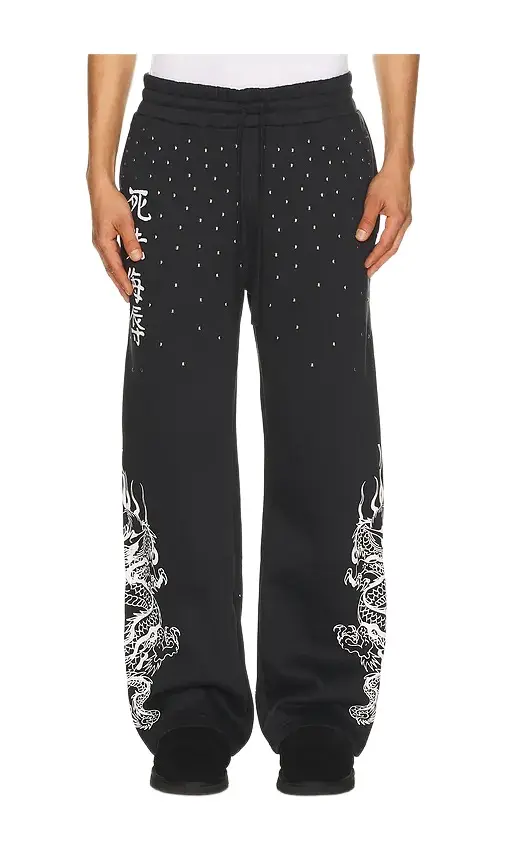 Mary Dragon Studded Boxy Zip Sweatpant Mary Dragon Studded Boxy Zip Sweatpant