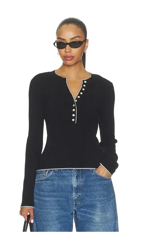 525 America Emmeline Rib Layered Henley