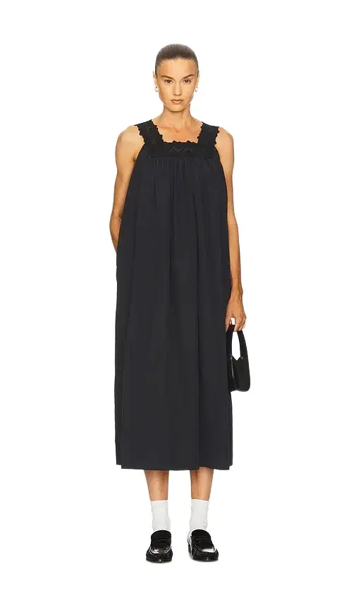 Helsa Midi Dress With Lace