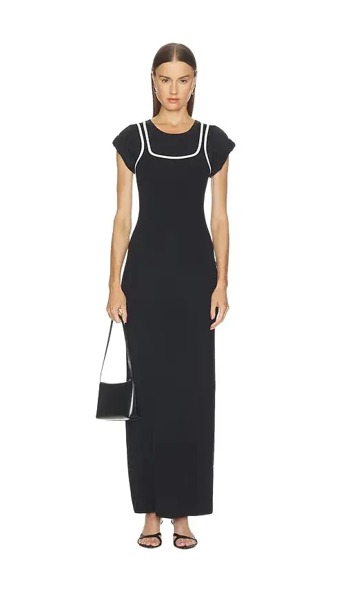 THE LINE BY K Franz Maxi Short Sleeve Dress