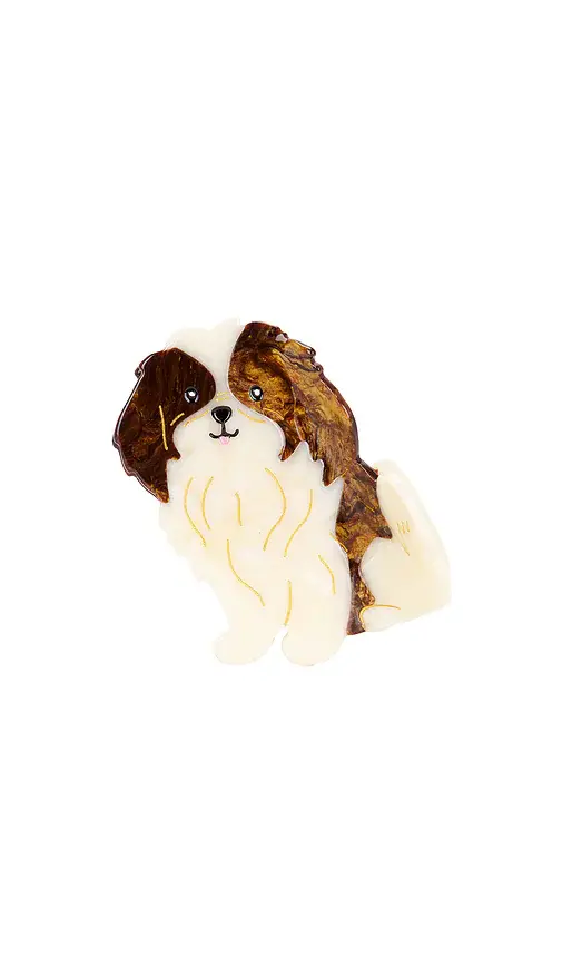 Hand-Painted Shih Tzu Pup Claw Hair Clip Hand-Painted Shih Tzu Pup Claw Hair Clip