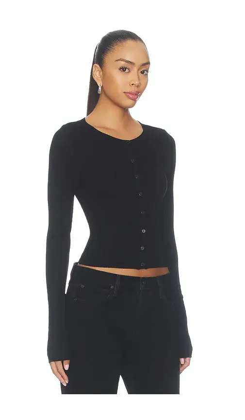ENZA COSTA Silk Rib Essential Cardigan | Thumbnail 2 ENZA COSTA Silk Rib Essential Cardigan | Thumbnail 2
