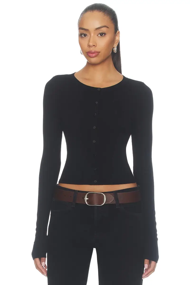 Silk Rib Essential Cardigan Silk Rib Essential Cardigan