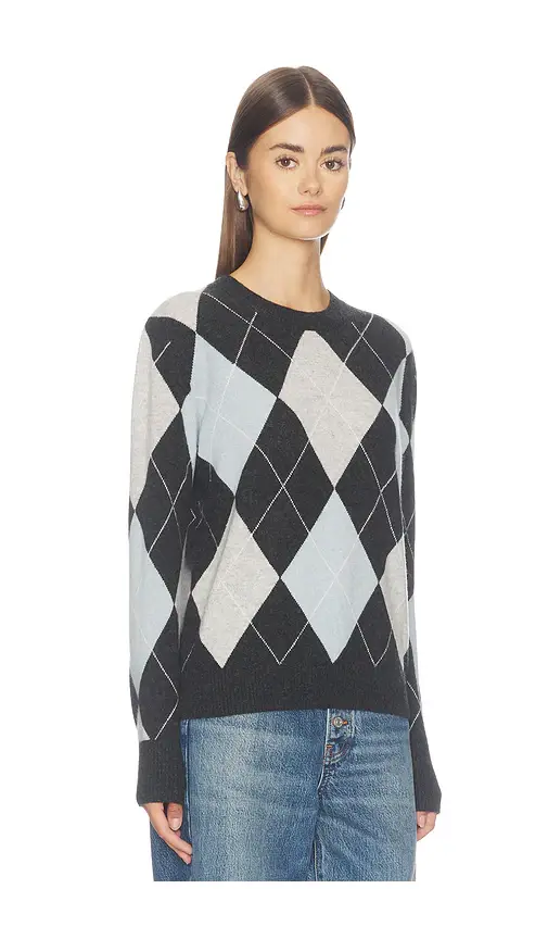ENZA COSTA Cashmere Argyle Sweater | Thumbnail 2 ENZA COSTA Cashmere Argyle Sweater | Thumbnail 2