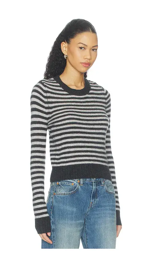 ENZA COSTA Cashmere Shrunken Crewneck Sweater | Thumbnail 2 ENZA COSTA Cashmere Shrunken Crewneck Sweater | Thumbnail 2