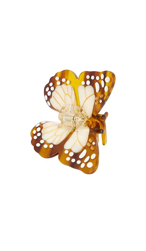 Solar Eclipse Hand-Painted Mini Boho Monarch Claw Hair Clip | Thumbnail 2