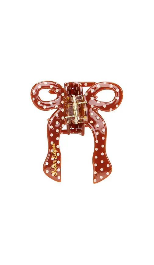 Solar Eclipse Hand-Painted Coquette Bow Claw Hair Clip