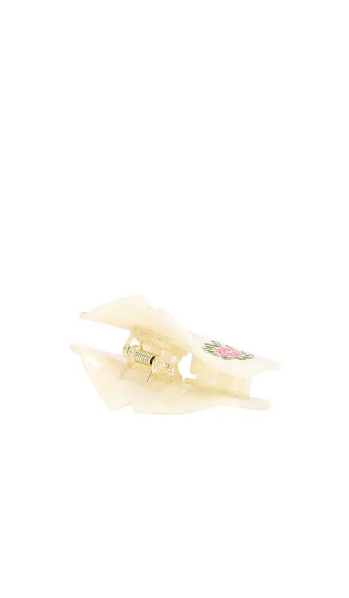 Solar Eclipse Hand-Painted Mini Flower Mahjong Claw Hair Clip | Thumbnail 2 Solar Eclipse Hand-Painted Mini Flower Mahjong Claw Hair Clip | Thumbnail 2