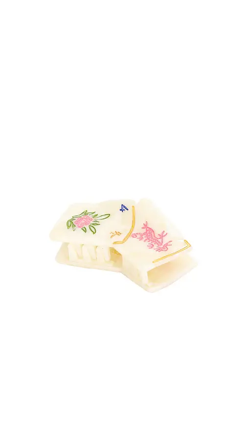 Hand-Painted Mini Flower Mahjong Claw Hair Clip Hand-Painted Mini Flower Mahjong Claw Hair Clip