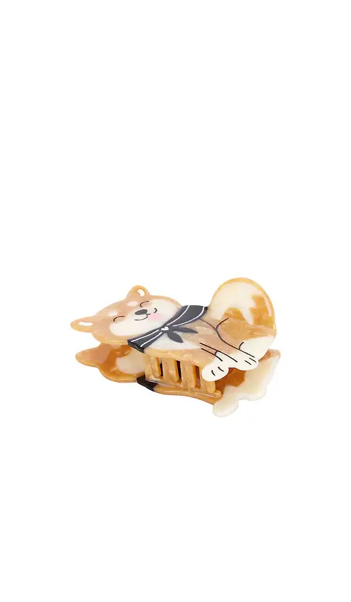 Solar Eclipse Hand-Painted Shiba Inu Claw Hair Clip | Thumbnail 2 Solar Eclipse Hand-Painted Shiba Inu Claw Hair Clip | Thumbnail 2