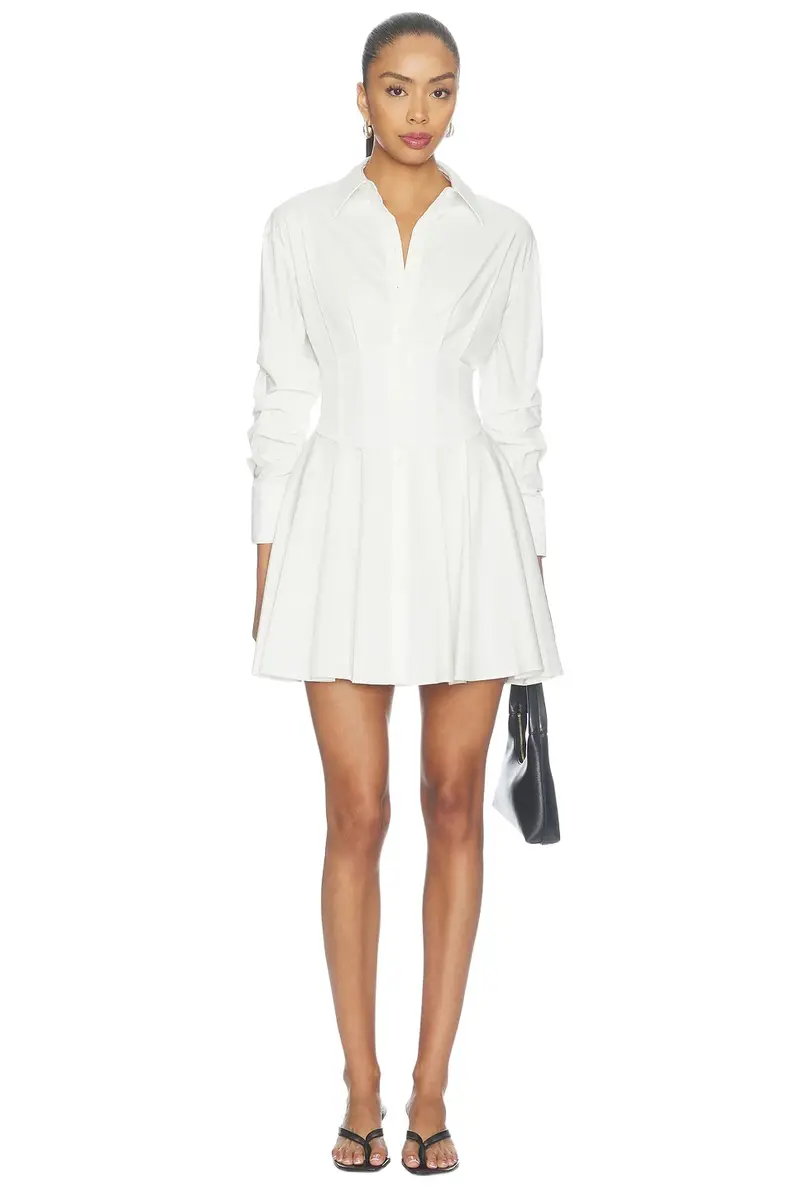 Alice + Olivia Alice + Olivia Edie Corset Button Down Mini Dress