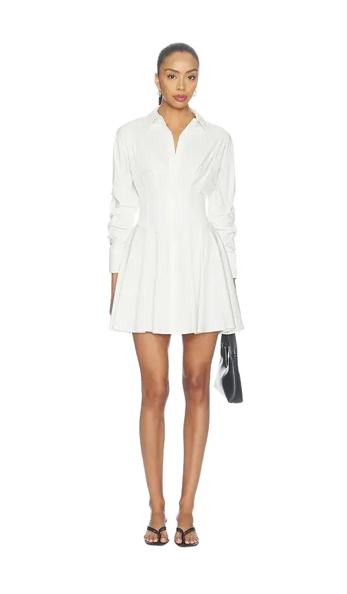 Alice + Olivia Edie Corset Button Down Mini Dress Alice + Olivia Edie Corset Button Down Mini Dress