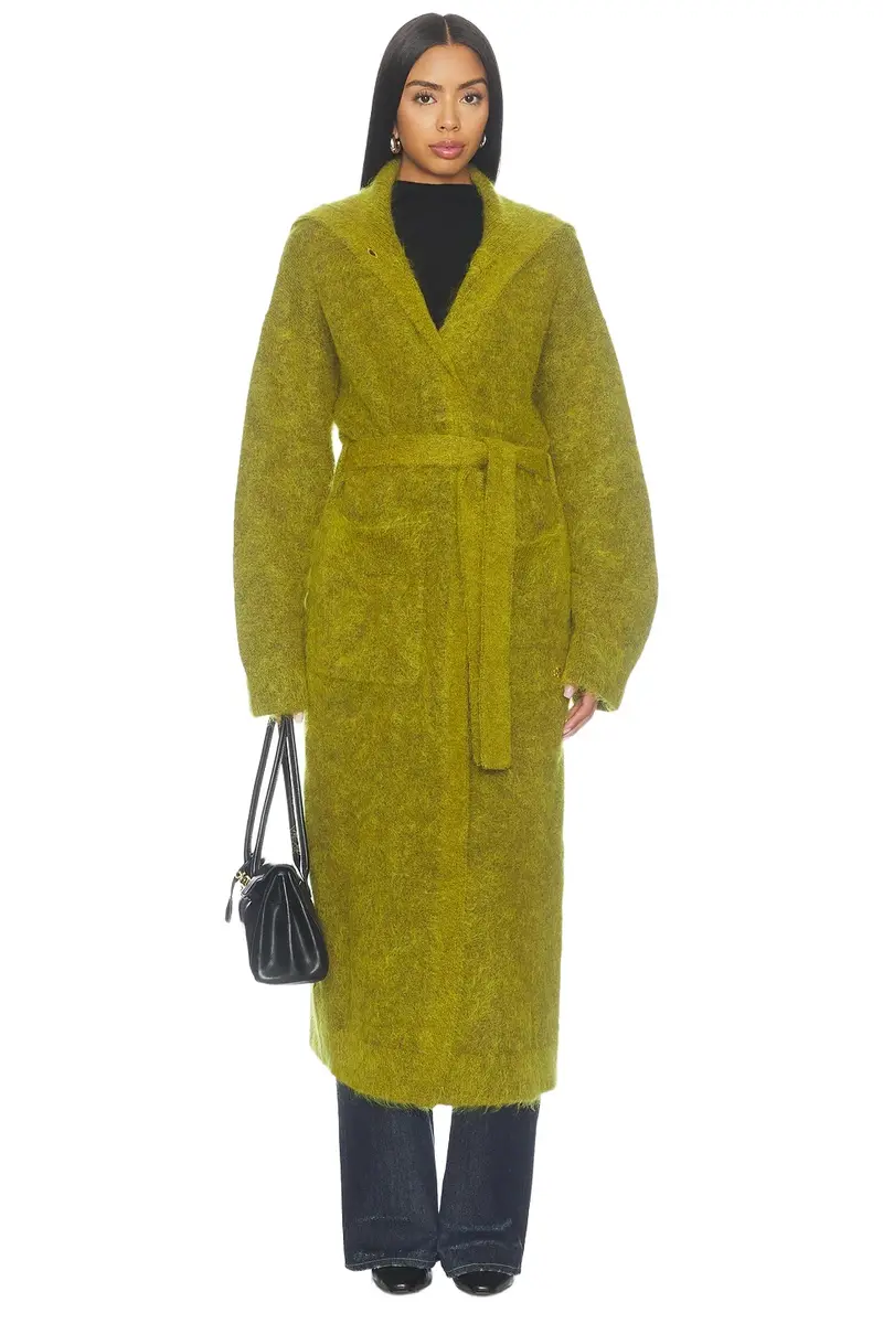 Brushed Mohair Long Cardigan