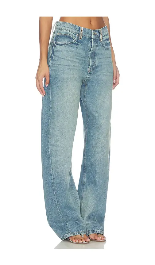 Alexander Wang Float Mid Rise Relaxed Jeans With Crystal Beltloops | Thumbnail 2 Alexander Wang Float Mid Rise Relaxed Jeans With Crystal Beltloops | Thumbnail 2