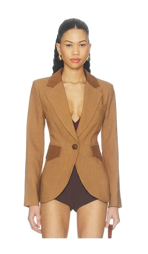Blocked Seamed Blazer