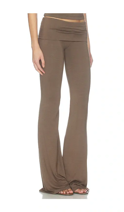 ÉTERNE Soft Jersey Foldover Flare Pant | Thumbnail 2 ÉTERNE Soft Jersey Foldover Flare Pant | Thumbnail 2